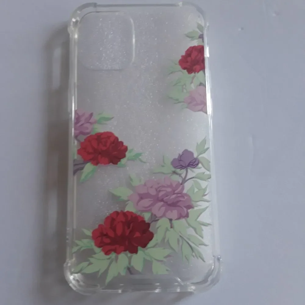 OTBRA Clear Floral Patt...iPhone 12( Rose, Clear)